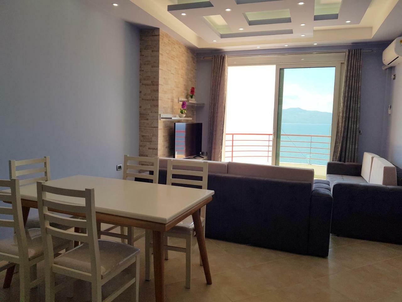 Apartment Of Beautiful Dreams Over The Sea Sarande Bagian luar foto